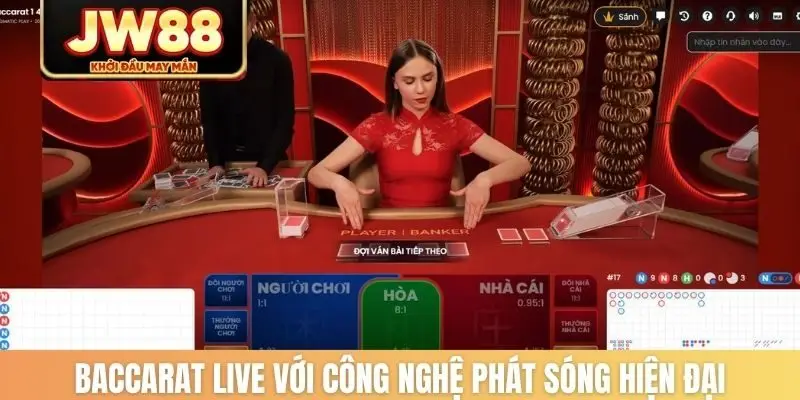 Baccarat live với công nghệ phát sóng hiện đại