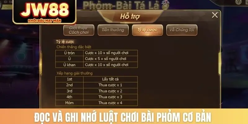 Đọc và ghi nhớ luật chơi bài Phỏm cơ bản