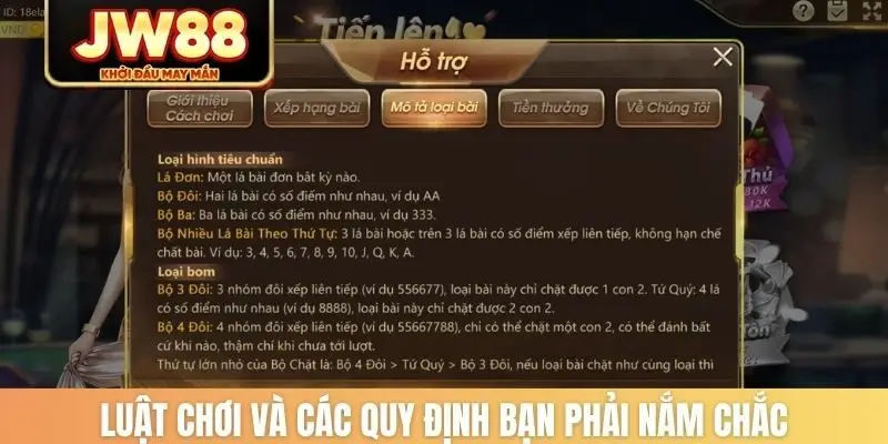 Luật chơi và các quy định bạn phải nắm chắc
