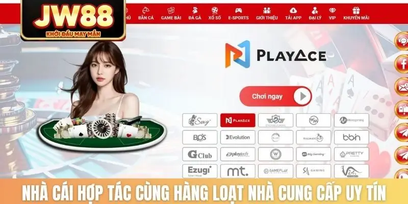 Nhà cái hợp tác cùng hàng loạt nhà cung cấp game uy tín