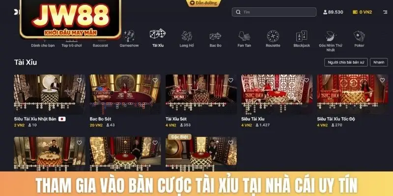 Tham gia vào bàn cược tài xỉu tại nhà cái uy tín